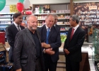 Mr George Galloway with Mr Collin Graves Chairman Costcutter Group